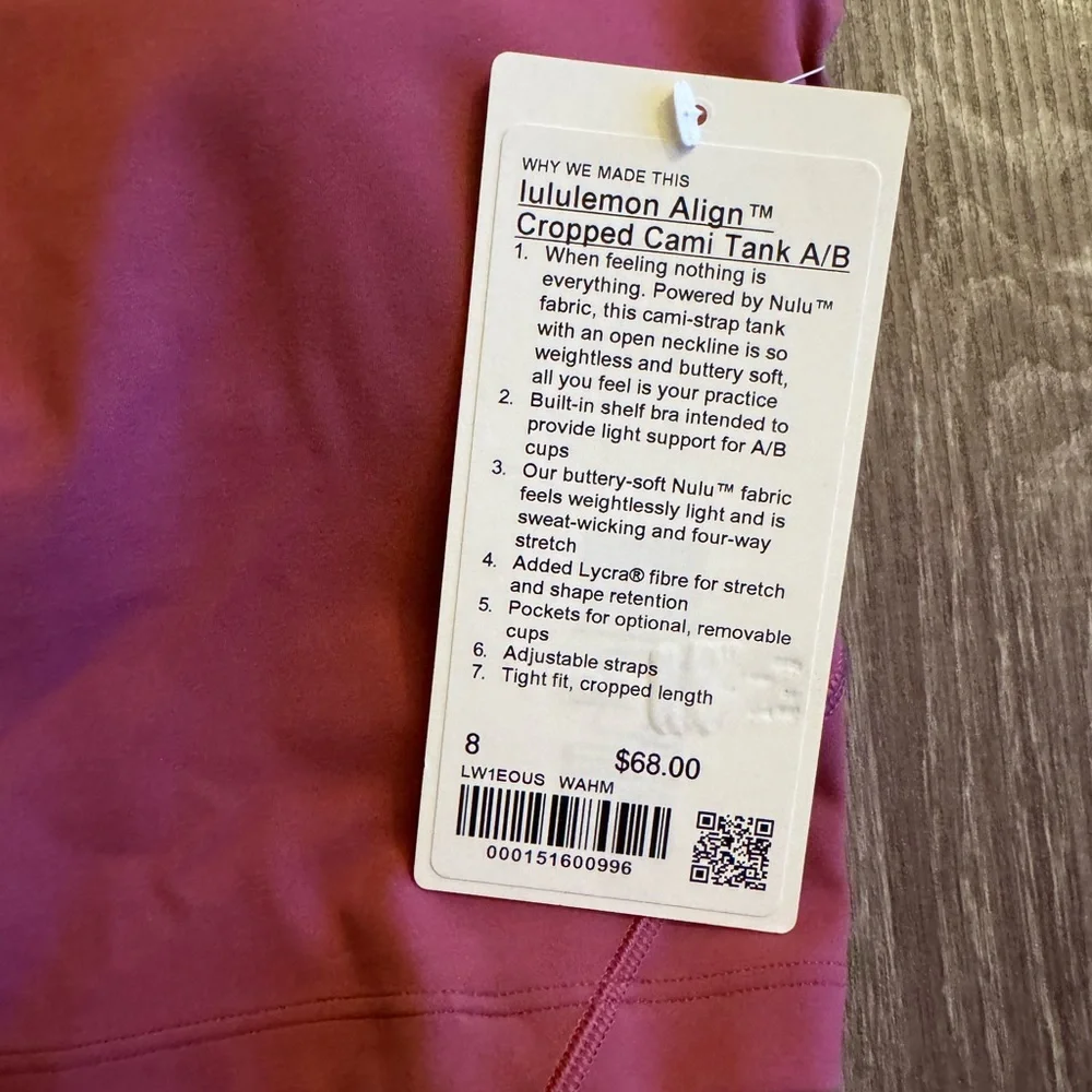 lululemon align cropped cami tank top - Picture 8 of 10